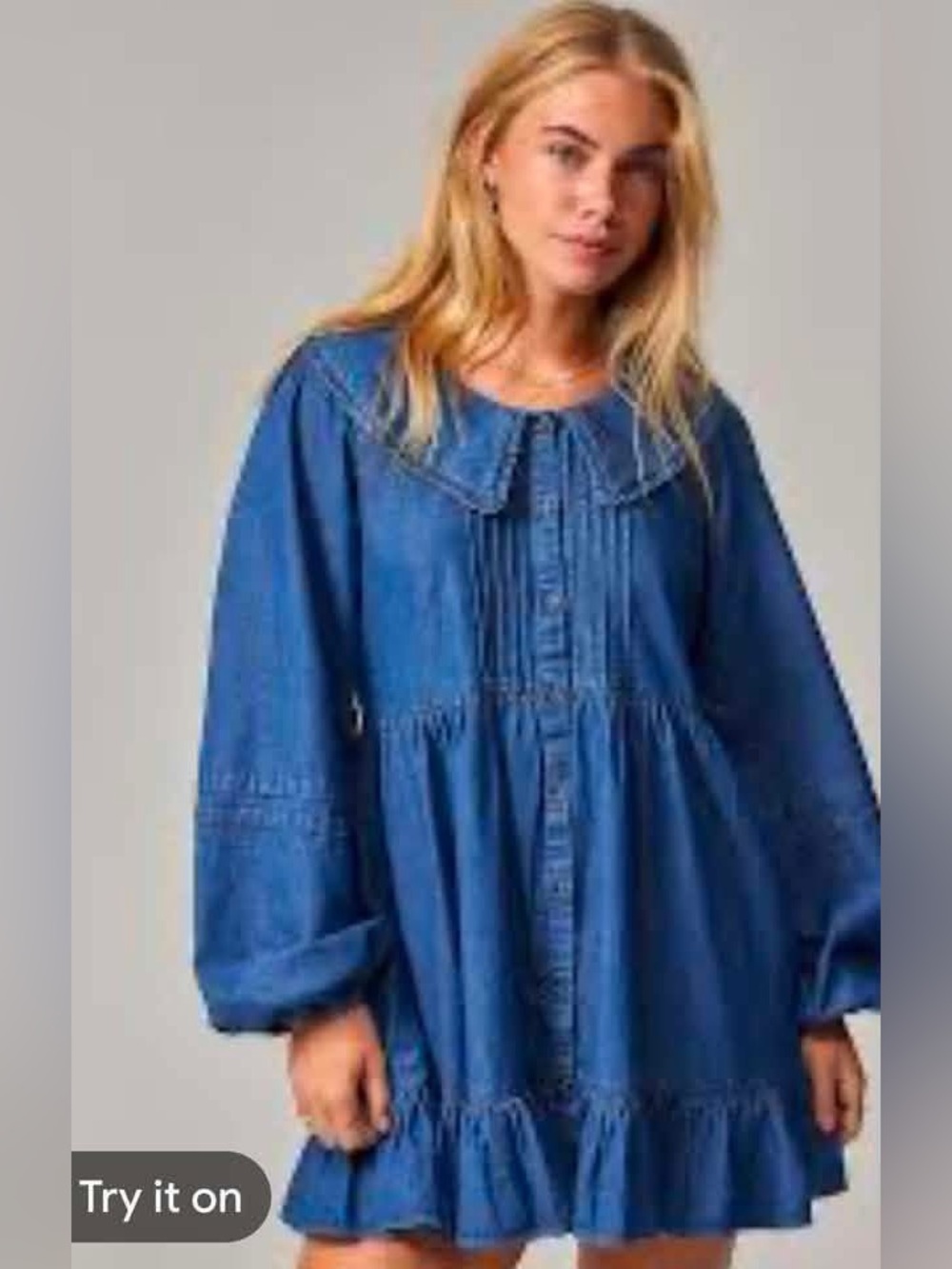 BDG Oversized Collar Mini Dress